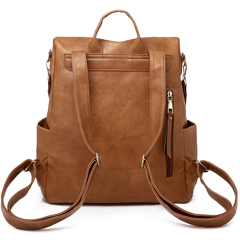 Многофункциональный рюкзак, женские кожаные рюкзаки, Большая вместительная сумка, винтажный рюкзак с этническим ремешком, mochila mujer XA55H