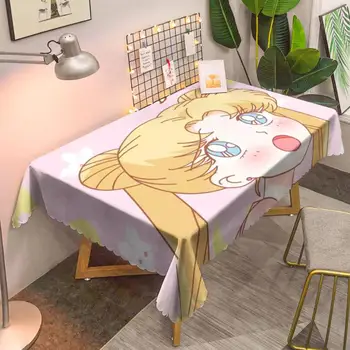 

Anime Sailor Moon 3D Printed Tablecloth Cloth Dust-proof Rectangular Table Cover for Party Home Decor Waterproof Tablecloth 04