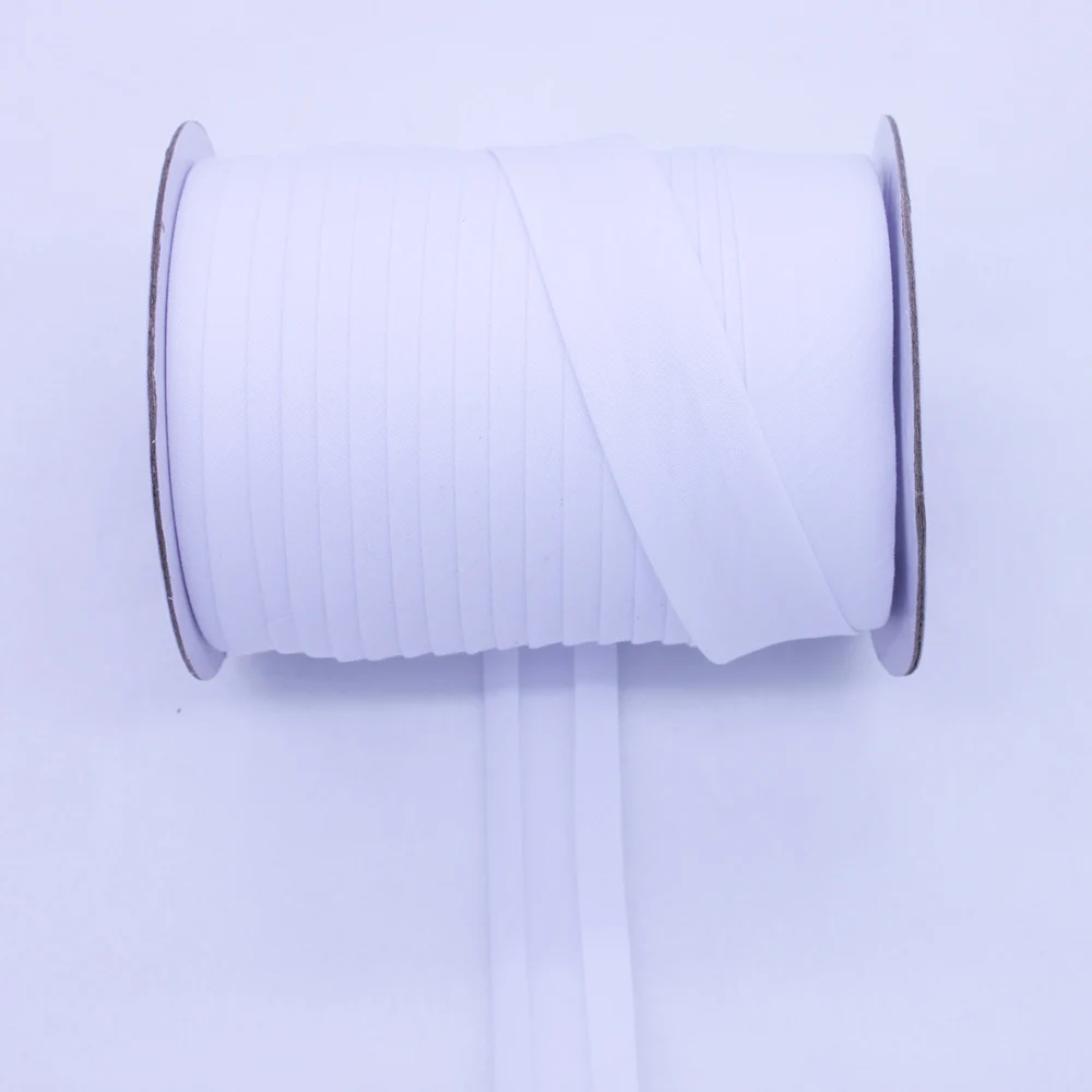 Ribbon Decoration Ribbon Supplies Cotton Ribbon Labeling Ribbon Label Ribbon Polyester Ribbon Cotton Bias Tape Sewing Ribbon Fabric Craft Supplies Polyester/Cotton 1" 25mm T/C Bias Tape Binding Single Fold Ribbon Solid Color For DIY Garment Sewing And Trimming 50yards/Roll