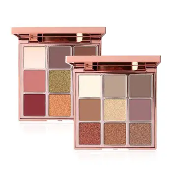

2020 New 1Box Eyeshadow Palette Matte Shimmer 9 Colors Pigmented Eye Shadow Makeup Tools