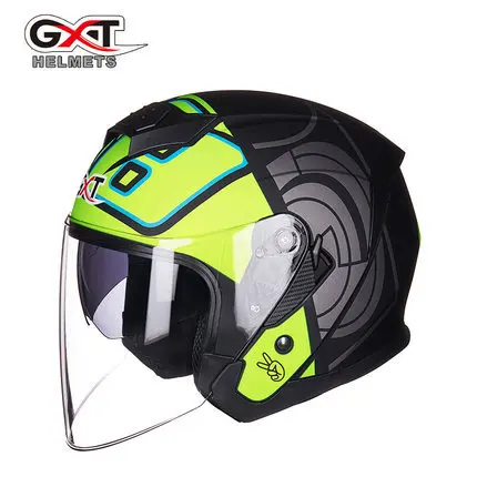 

GXT Electric Motorcycle Helmet Half Cover Type Double Lens E-Bike Half Helmet Men's Women's Summer Safety Helmet Four Seasons