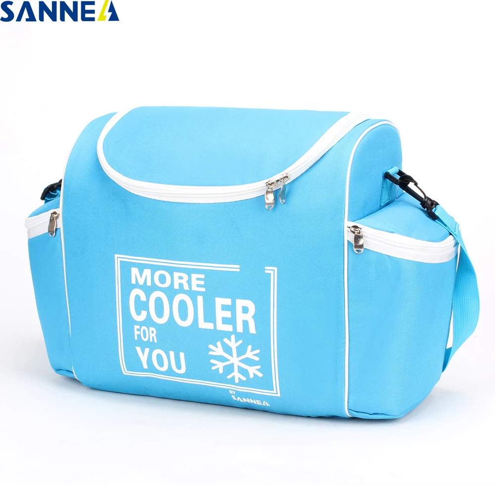 SANNE 25L Solid Color Cooler Bag Thermal Insulated Thermal Bag Can Carry Food and Drink Waterproof Portable Insulated Ice Pack sanne 20l lage capacity waterproof insulated lunch bag thermal backpack drink food accessories supplies product thermal ice bag