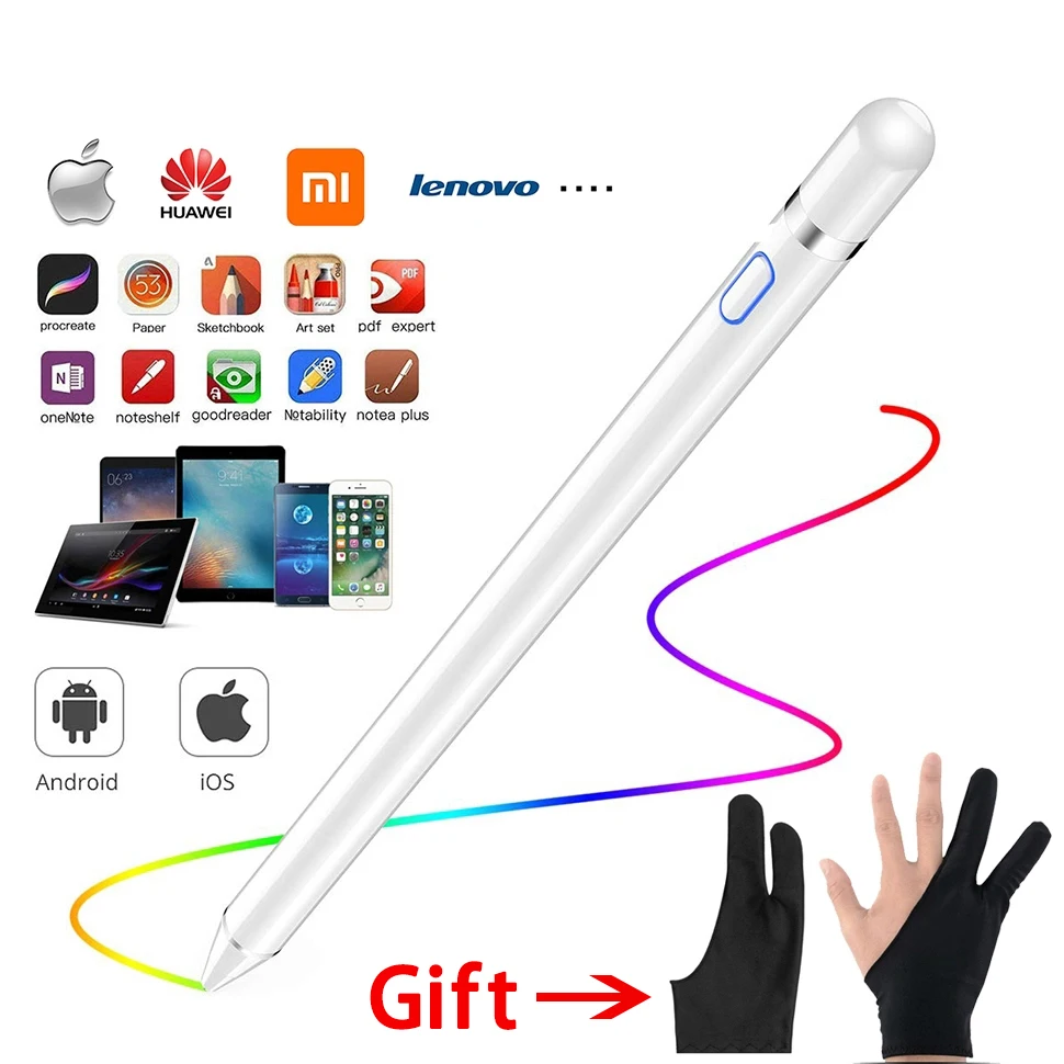 

Active Stylus Touch Pen For Apple iPad Pro 11 12.9 10.5 9.7 miini 5 Air Smart Capacitance Pencil For iPhone Huawei pen Tablet