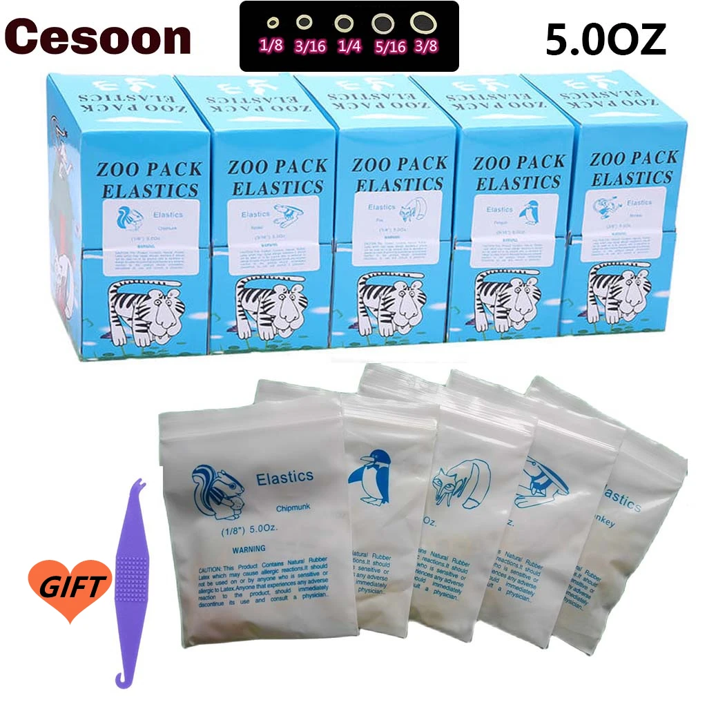 

5000Pcs/Box Dental Rubber Band Orthodontic Elastics Rubber Bands Latex Ligation Ring Ligaturs Teeth Brace 5.0OZ Dentist Material
