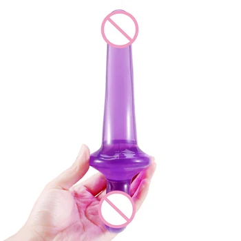 Double Heads Jelly Dildo Strapon Lesbian Vaginal Anal G-spot Stimulate Male Butt Plug Sex Toy for Woman Sex Shop 5