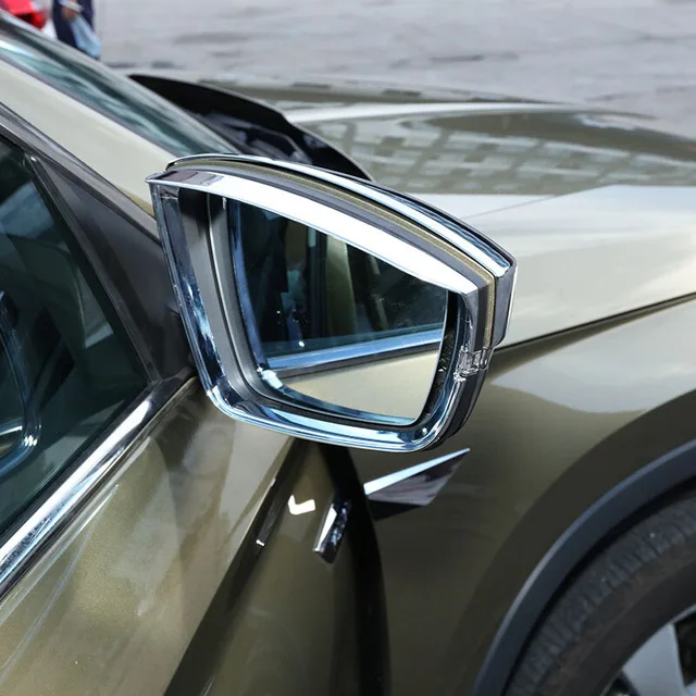 Для Skoda Kodiaq ABS хромированное зеркало заднего вида для автомобиля, наклейка для дождя и бровей, накладка, аксессуары для стайлинга автомобилей, 2 шт