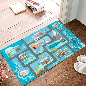 

Map Route Door Mat Outdoor Indoor Bathroom Carpet Welcome Mats For Front Door