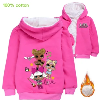 

LOL Surprise Spring Winter Children Coat Kids Girls Cute Soft Thicken Fleece Jacket Coat Outerwear Clothes Sweatshirt