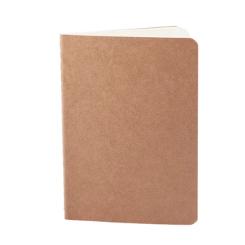 

Notebook blank notepad book vintage soft copybook daily memos Kraft paper journal notebooks Brown, 140*100mm