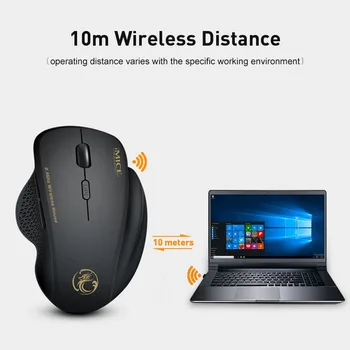 

2.4G Wireless Mouse Computer Laptop 800-1600 DPI 6 Buttons Battery Powered Wireless Gaming Mouse