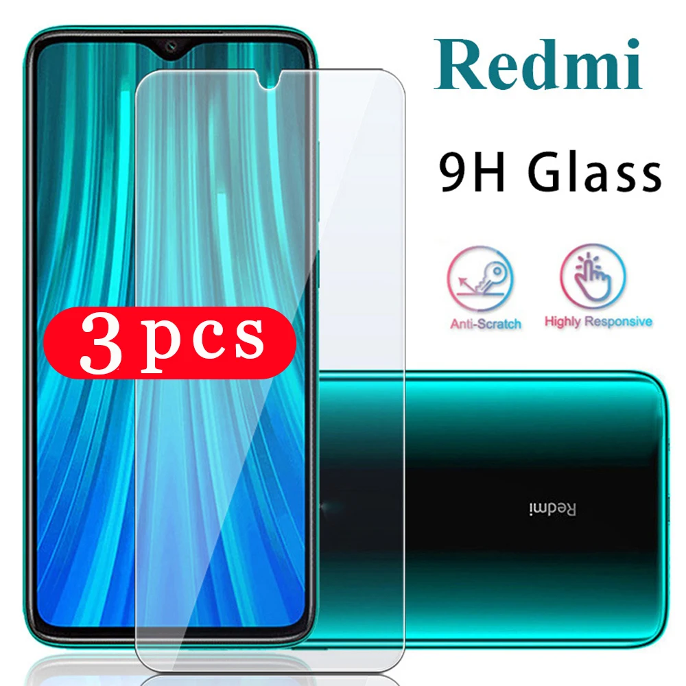 Закаленное защитное стекло для xiaomi redmi 10X 9C 9A note 9 9S pro max 8A 8T 8 3 шт.|Защитные стёкла и