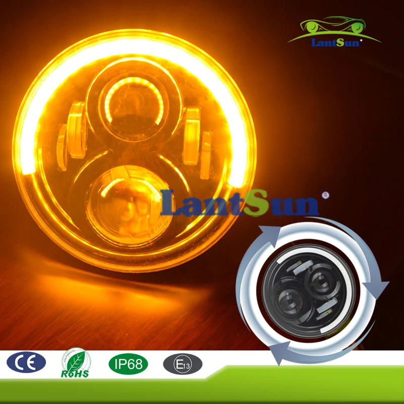 

For Jeep JK JL J225 LED head lamp with LED ring for jeep JK wrangler 2007-2017