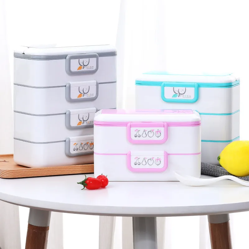 Рабочий Ланч-бокс для микроволновки нагревательный Bento Box материал не вредит здоровью многослойная коробка с теплозащитой студентов портативный контейнер для еды