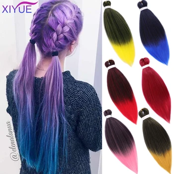 

XIYUE 26 Inch JYaki Easy Umbo Braids Long Ombre Synthetic Braiding Kanekalon Hair Extensions Blonde African Women Stretc