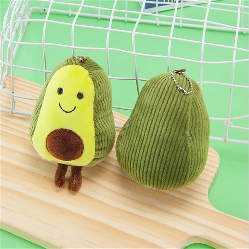 HANDANWEIRAN 1Pc13CM Cute Plush Fruit Avocado Toy Filled PP Cotton Cartoon Doll Pendant Christmas Gift Girl And Boy Holiday Gift