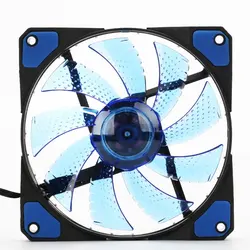 Computer PC Case Cooling Fan CPU Cooler 12V With Rubber Quiet Molex Connector 3/4Pin Plug 15 LED Ultra Silent Fans Cooler 120mm Computer PC Case Cooling Fan CPU Cooler 12V With Rubber Quiet Molex Connector 3/4Pin Plug 15 LED Ultra Silent Fans Cooler 120mm