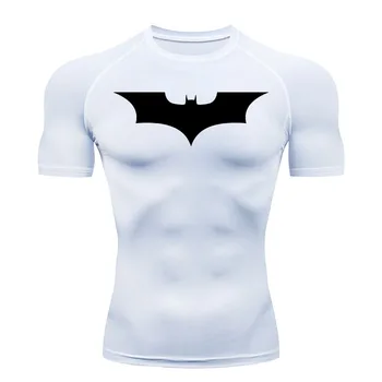 Top Sport Camicia da corsa T-shirt da uomo Fitness T-shirt corta Quick Dry allenamento Calzamaglia da palestra Camicia muscolare Compressione Abbigliamento MMA