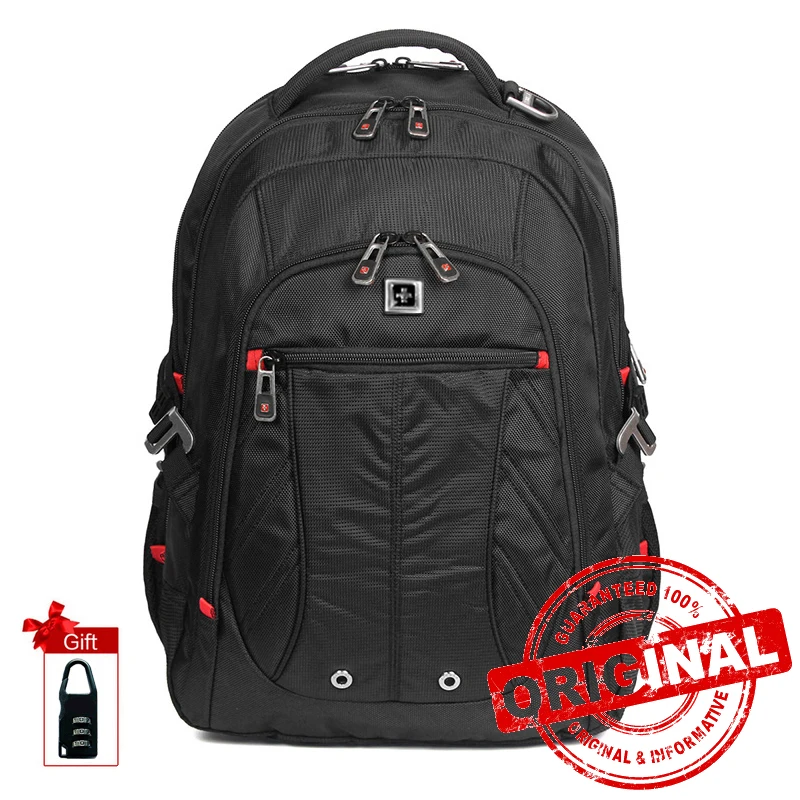 

Solid Canvas Backpacks Waterproof Laptop Backpack Zipper Women Men Cell Phone Pocket Backpack With Hard Handle SW8110I