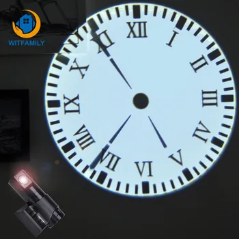 

Home Decoration Led Projection Wall Clock Roman Numeral Display Clock Personality Design Quartz Clock A Variety of Color Options