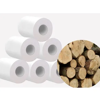 

200 Roll Toilet Paper 4-Layer Native Wood Soft Toilet Paper Pulp Home Rolling Paper Strong Water Absorption