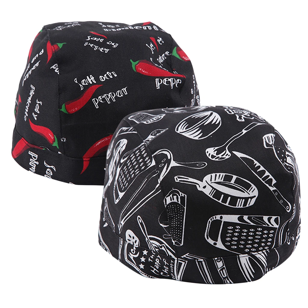 SKULL CAP CHEFS HATS CHEF HAT PROFESSIONAL CATERING CHEF CAP AND CHECK