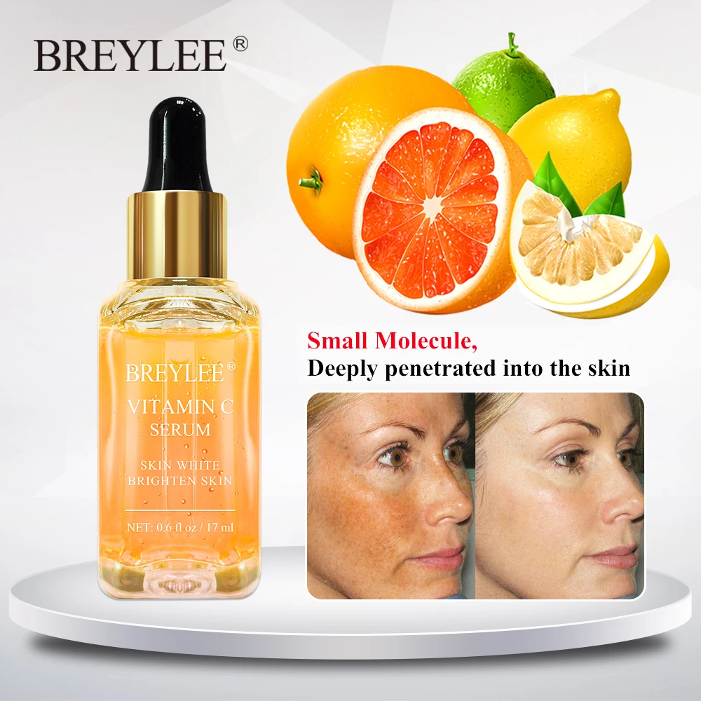 BREYLEE Vitamin C Serum Face Whitening Essence Brighten Skin Facial Skin Care Fade Dark Spots Remove Freckle Dark Circle Remover BREYLEE Vitamin C Serum Face Whitening Essence Brighten Skin Facial Skin Care Fade Dark Spots Remove Freckle Dark Circle Remover