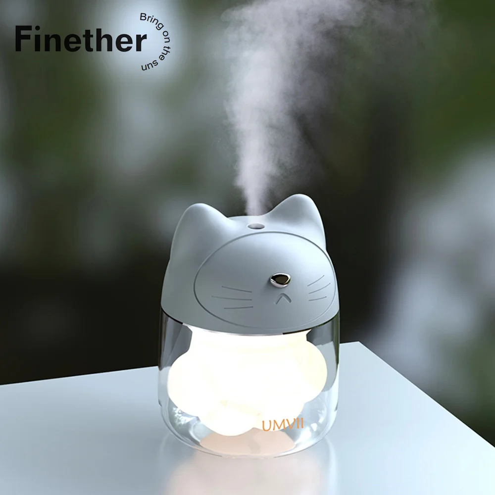 

Finether Cat Claw Humidifier LED 7 Colour Ultrasonic Aroma Essential Oil Diffuser Air Purifier Humidifier Night Lights for Home