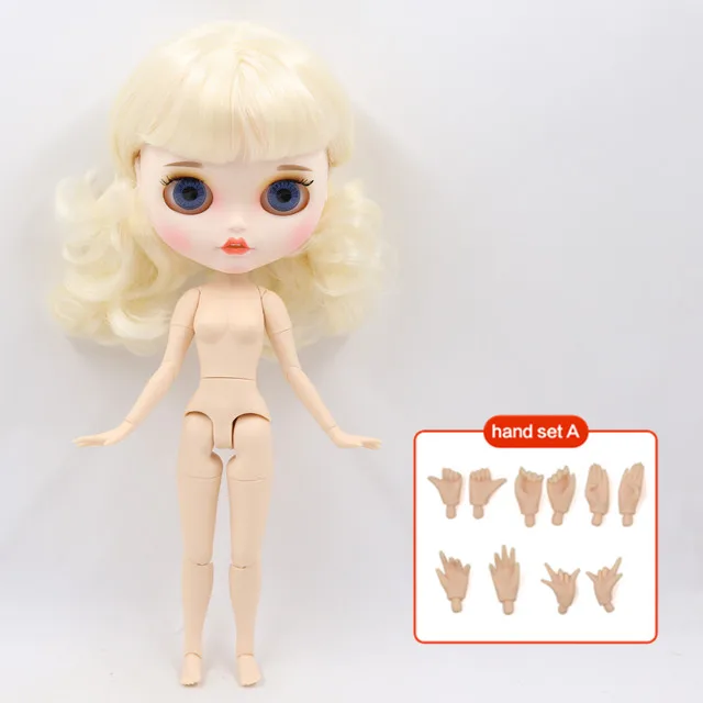 ICY 1/6 Blyth Подгонянная Кукла № BL340 белая кожа и соединение тела с открытым ртом матовое лицо для девочки Подарочная игрушка - Цвет: a