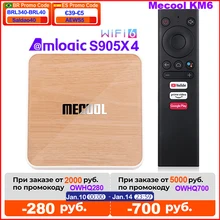 Mecool KM6 Deluxe Edition Amlogic S905X4 TV Box Android 10 4GB 64GB Wifi 6 certificato Google 4G 32G AV1 1000M Set Top Box 2G 16G