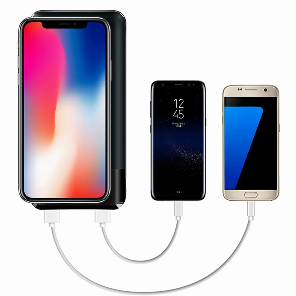 Беспроводные зарядные устройства Магнитный зарядный приемник для iPhone type-C Micro USB 2 в 1 двухрежимный беспроводной и QC3.0 Проводная Быстрая