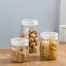 0,7/1/1.7L Стекло банки прозрачная коробка для хранения может Стекло контейнер для крупы герметичный Чай Кофе бак для хранения
