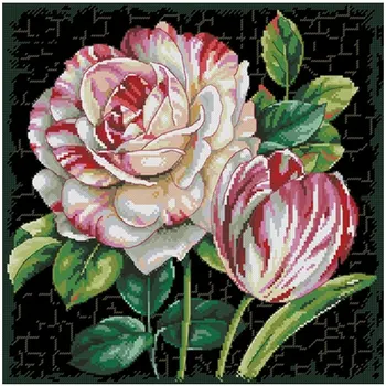 

tulip patterns patterns Counted Cross Stitch 11CT 14CT DIY Chinese Cross Stitch Kits Embroidery Needlework Sets home decor