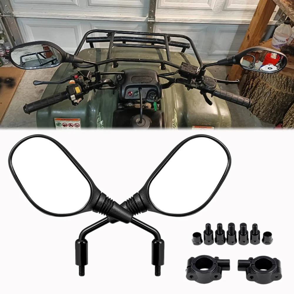 ATV Universal Rear View Mirrors w/ 7/8” Handlebar Mounts for Polaris