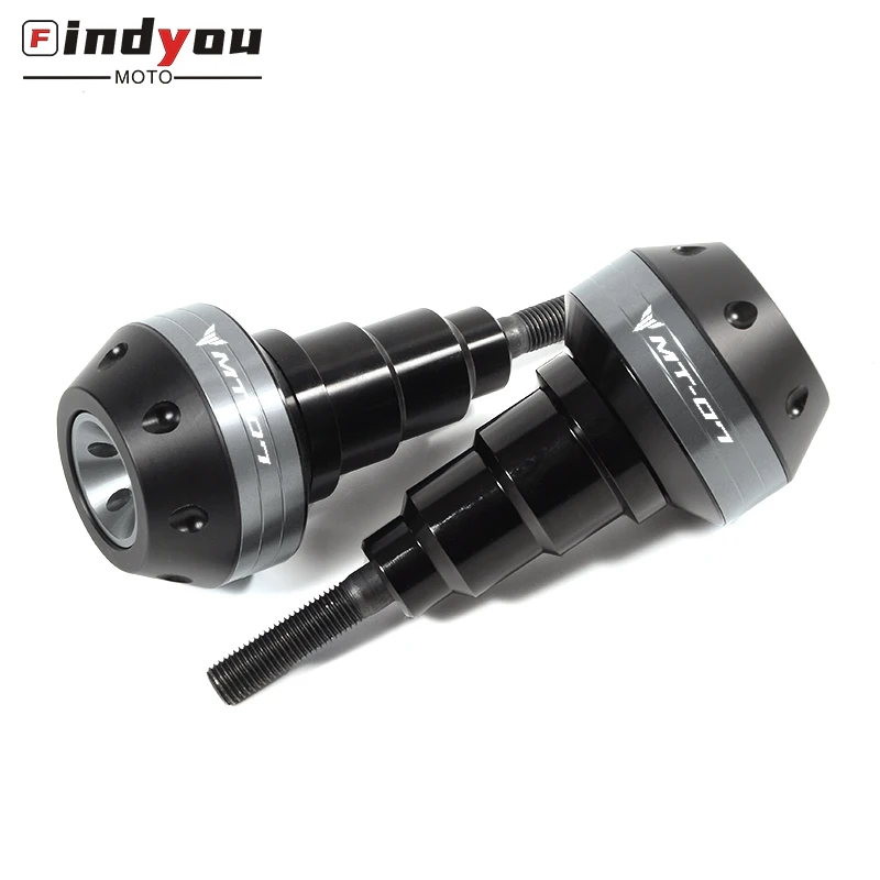 Mt 07 с логотипом CNC рамка Ползунки Краш Pad защита от падения для Yamaha MT07 MT 2015