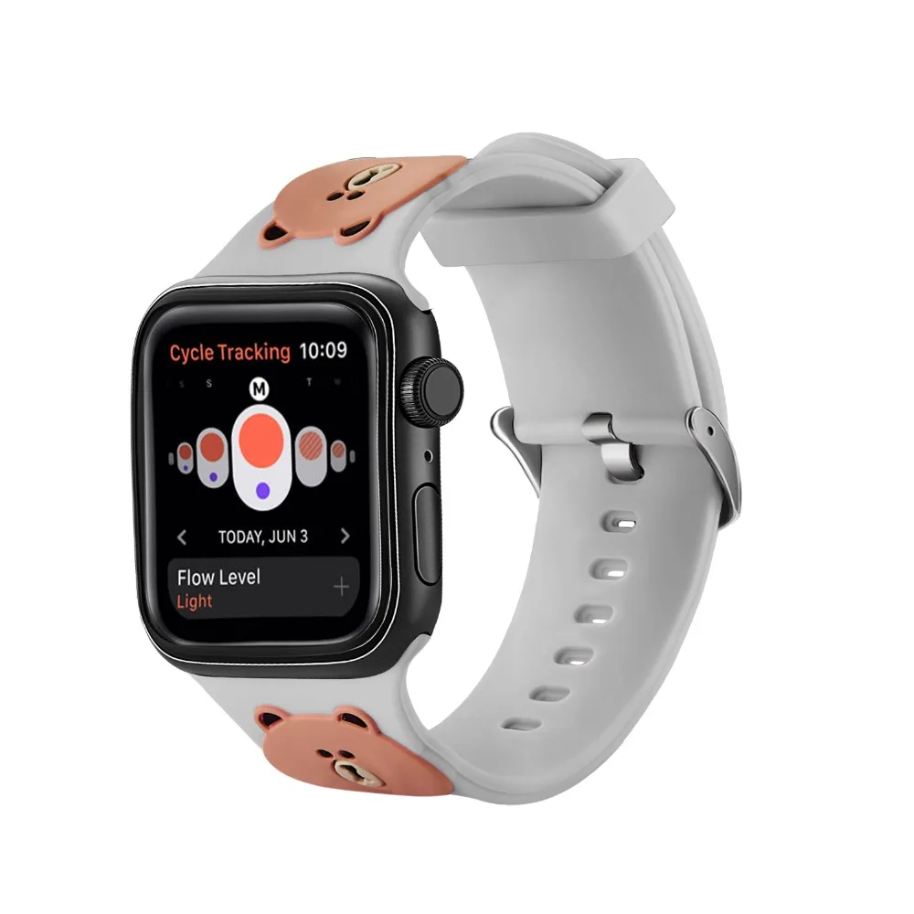 Мягкий силиконовый ремень для наручных часов Apple watch 4, версия 1, 2, 3, ремешок полосы 44 мм, 42 мм, 38 мм, 40 мм заменить браслет для наручных часов iwatch, 4, версия 1, 2, 3, ремешок