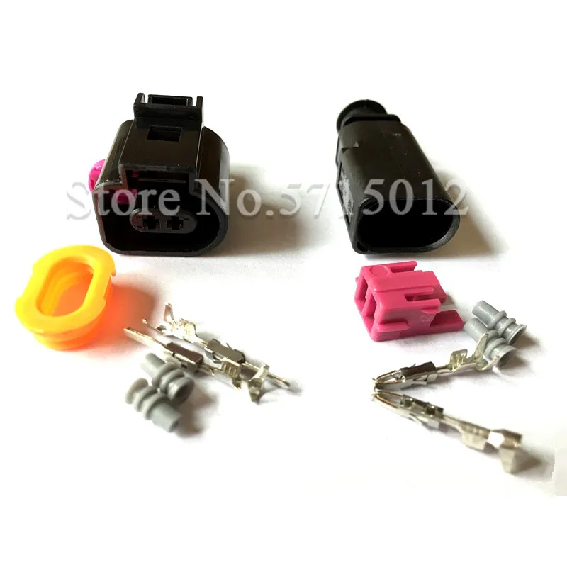 2 Hole 1.5Mm 1J0973802/1J0973702 Auto Temp Sensor Plug Deflation Valve Plug Waterproof Electrical Wire Cable Connector