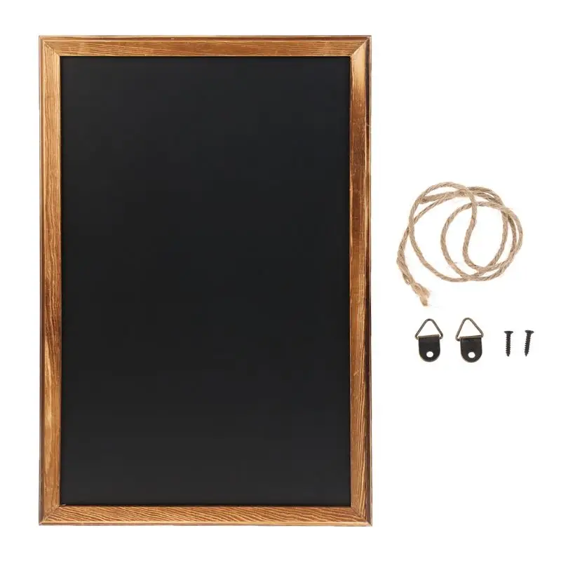 Rectangle Hanging Wooden Message Blackboard Chalkboard Wordpad Sign Kids Board 1XCB