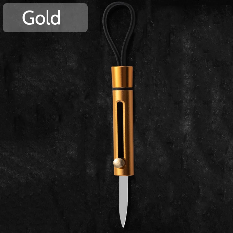 Golden Мини Карманный Многофункциональный складной нож функция CS Go ножи для открывания букв Портативный Открытый EDC инструмент открытый лагерь выживания - Цвет: Golden