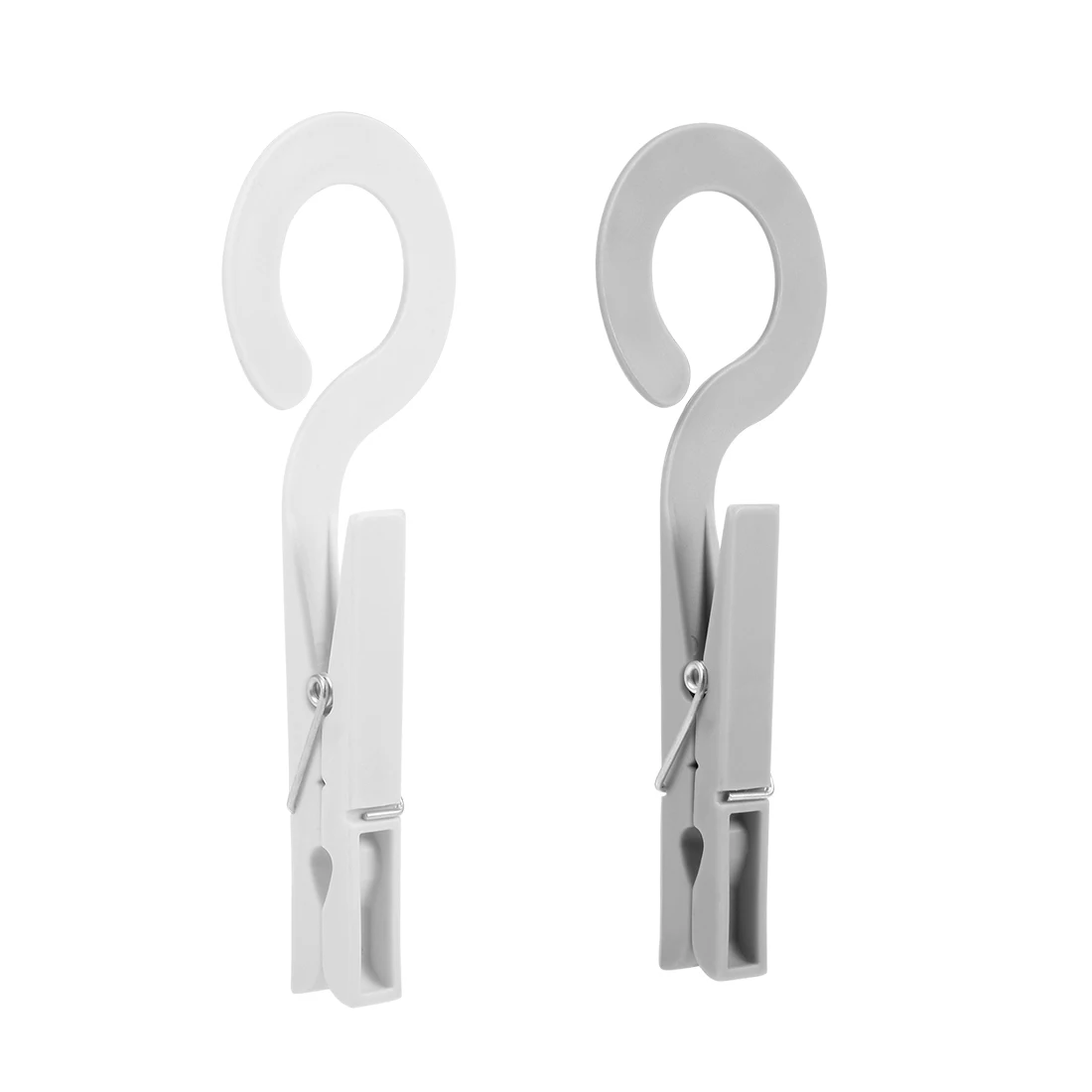 

uxcell 2/10Pcs Laundry Hook Clips Windproof Hanger Buckle 26mm I.D Loaded Clothespin, PP for Clothes Drying Picture Hanging