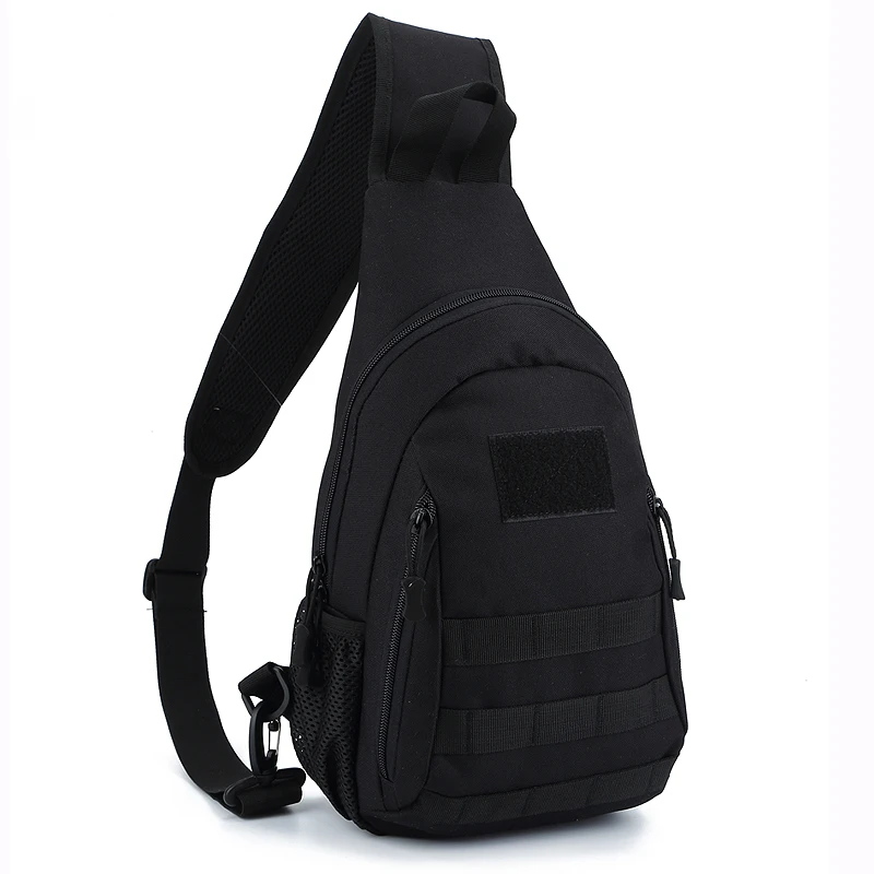 Черный tactical shoulder bags schoudertas camouflage chest bag for men sling pack bandolera hombre phone bag tasjes man crossbody bags - Цвет: Черный