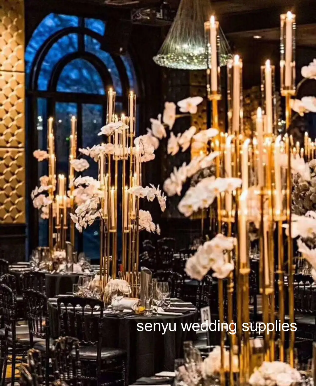 

10pcs )New style gold Metal walkway stand For Wedding backdrop Centerpiece senyu01105