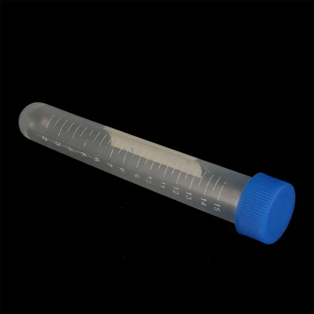 Plastic Test Tubes Centrifuge Tube 10 Pcs 15ml Screw Cap Round Bottom Centrifuge Tube Plastic Reagent Vial Container Laboratory Analysis Test Tube
