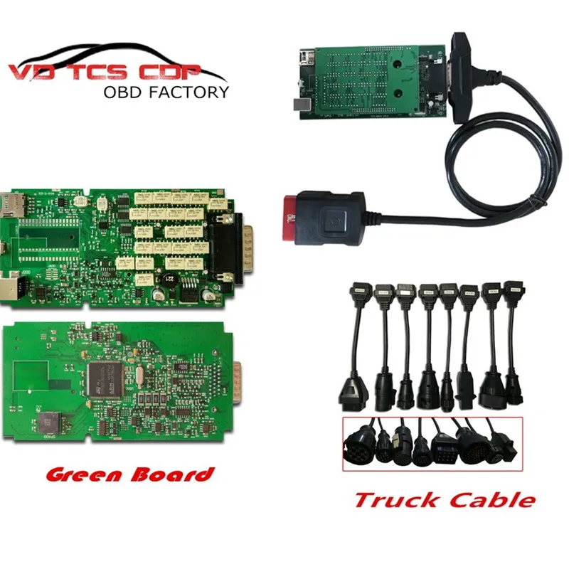 DHL VD TCS CDP для VD DS150E CDP плюс зеленая доска с кабелем грузовика Bluetooth Автомобильный сканер сканирующие инструменты диагностический набор инструментов