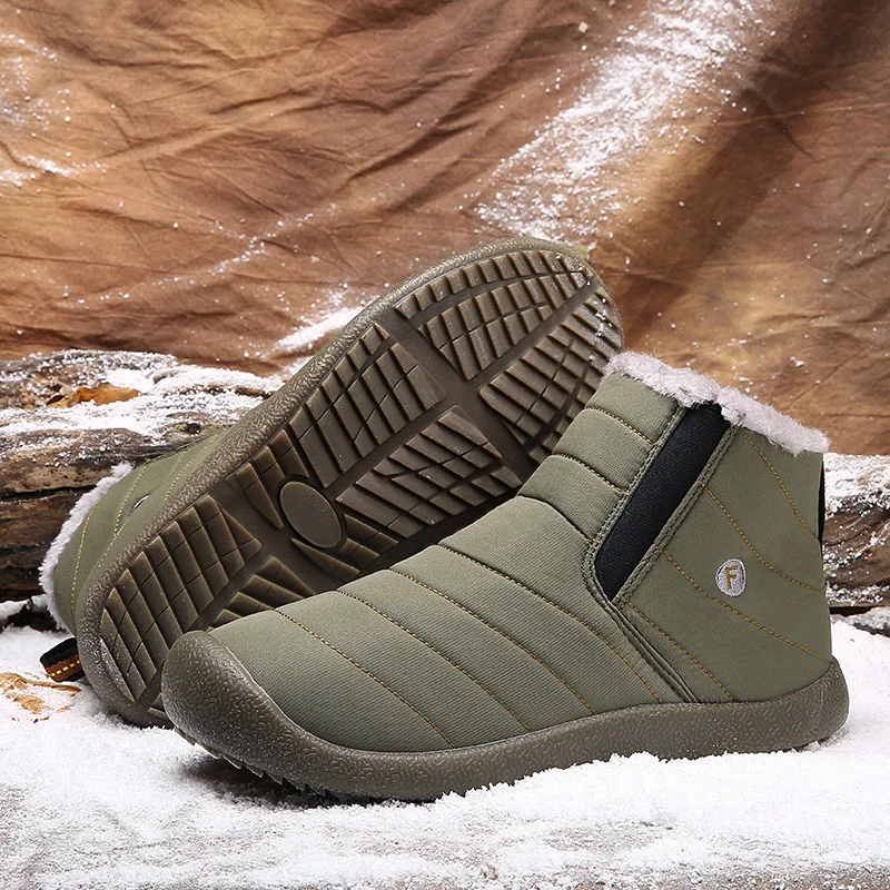 Skup Cork nowi mężczyźni buty górskie śniegowce na zimę zimowe ciepłe futro śnieg trampki Unisex Outdoor Botas Hombre kostki trenerzy siłownia wsuwane buty