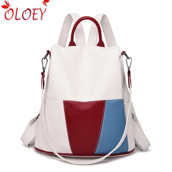 

High Quality PU Leather Anti-thief Women Backpack Large Capacity New Fashion School Bags for Teenager Girls Travel Bags Mochila