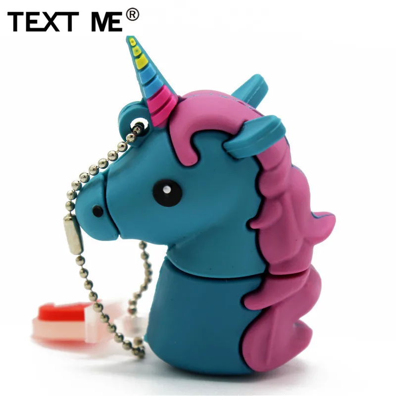 Usb флеш накопитель TEXT ME в виде милого мультяшного единорога usb 2 0 4 ГБ 8 16 32 флэш usb|USB