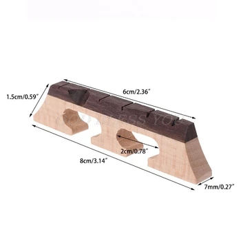 

1pc High Quanlity Maple Ebony Bridge For 6 String Banjo Ukulele New