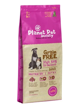 

Planet Pet grain free salmon adult Fuser. For adult/dogs with salmon X PCs.
