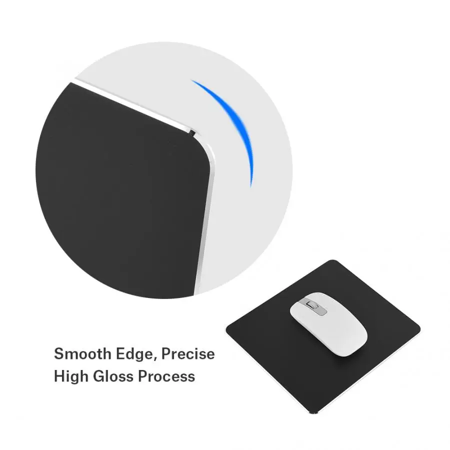 Aluminium Alloy Mouse Pad Mat Waterproof Anit-slip Gaming Mousepad Double Sided aluminum mousepad