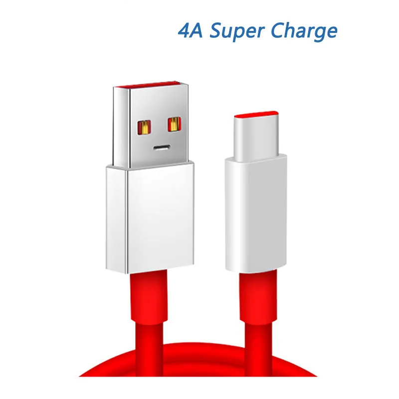 Кабель USB 5 В Быстрый Красный 4A 200 см Лапша USB TYPE C кабель для быстрой зарядки для Oneplus 3 3t 5 5T кабель питания